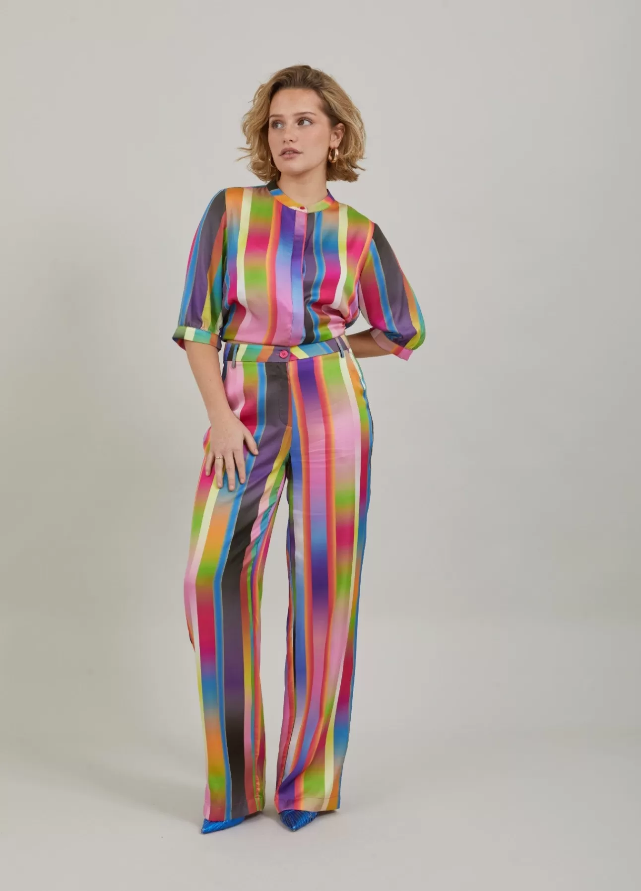 Discount Bukser M. Faded Stribe Print Kvinde Bukser