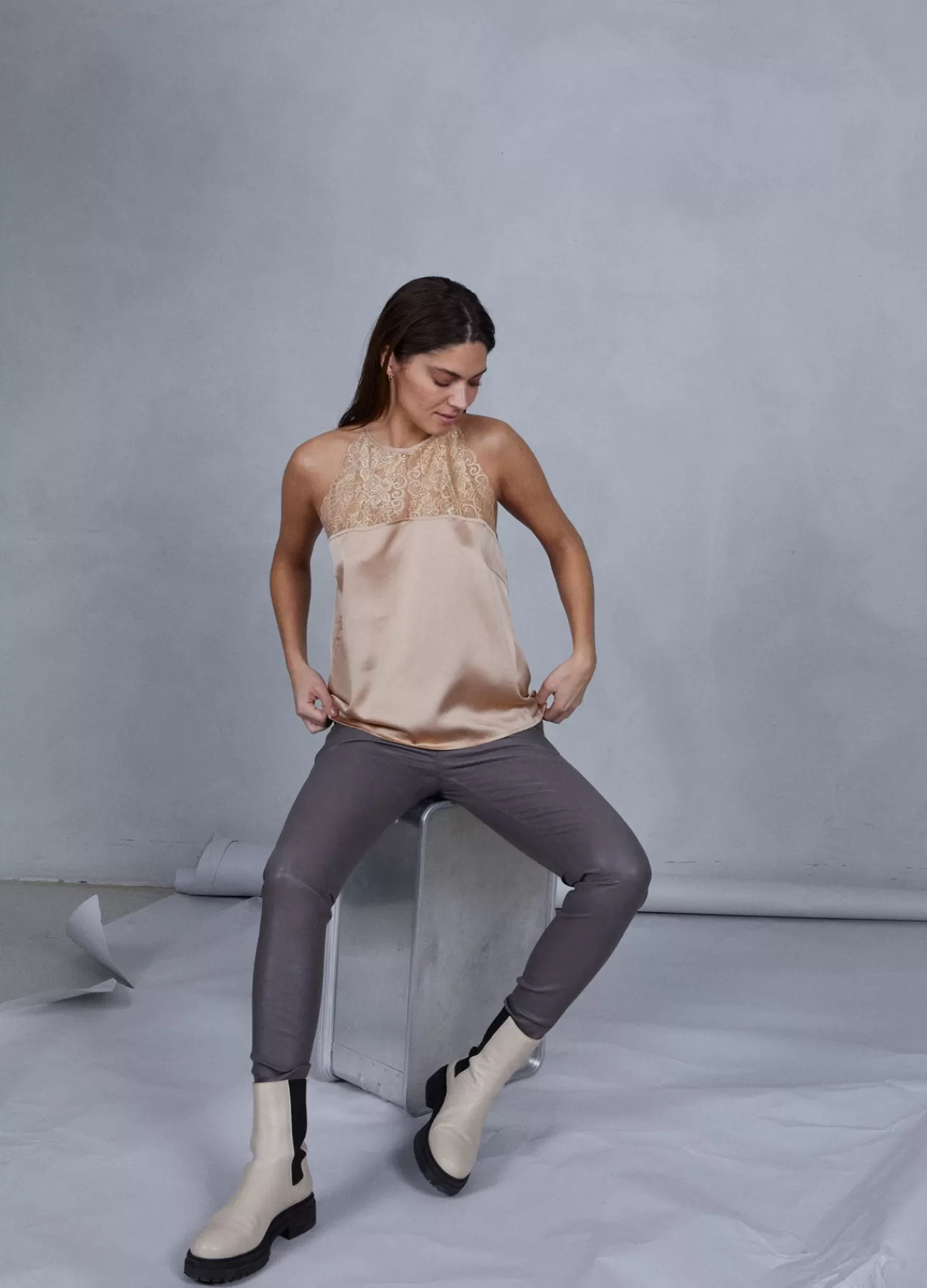 Shop Cc Heart Læderleggings Kvinde Læder