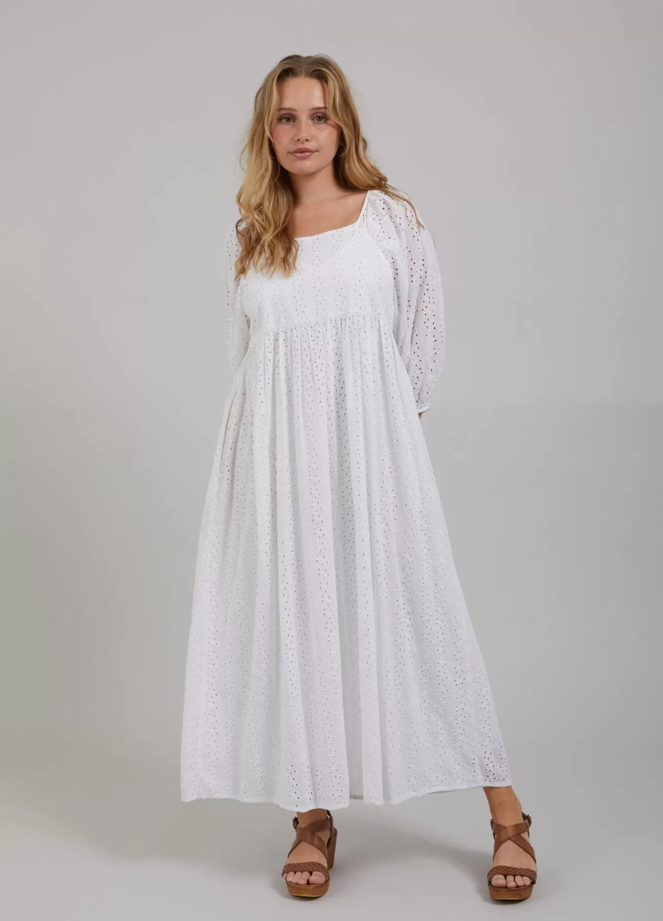Clearance Cc Heart Nora Kjole M. Broderie Anglaise Kvinde Kjoler