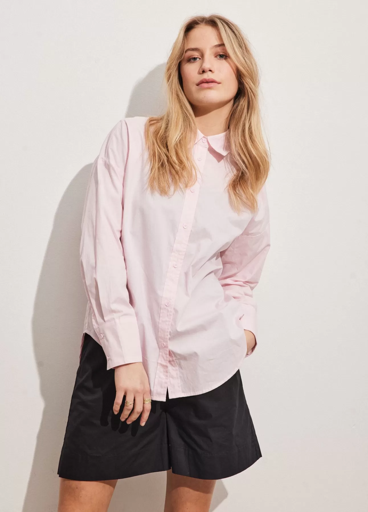 Clearance Cc Heart Oversized Bomuldsskjorte Kvinde Skjorter Og Bluser