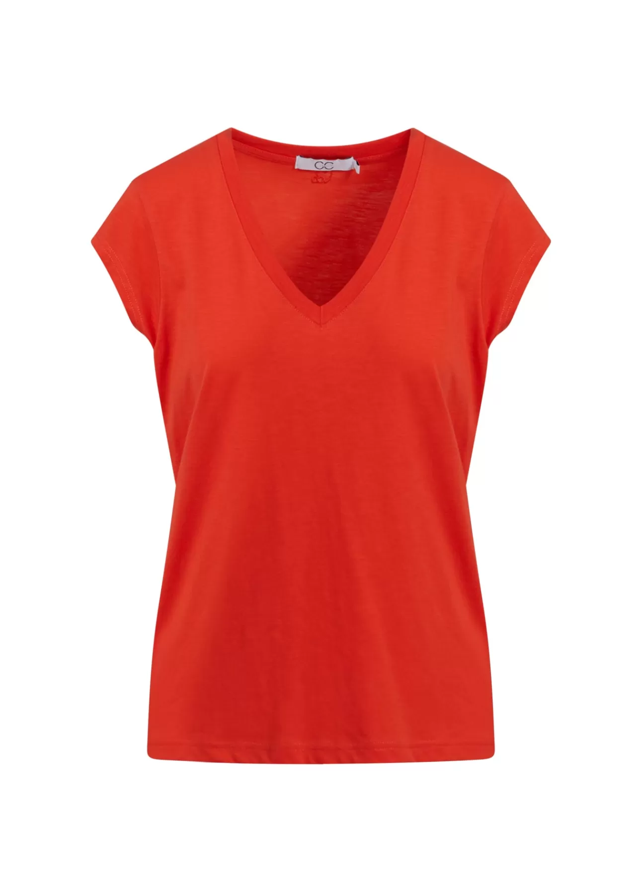 Store Cc Heart T-Shirt Med V-Hals Kvinde T-Shirts
