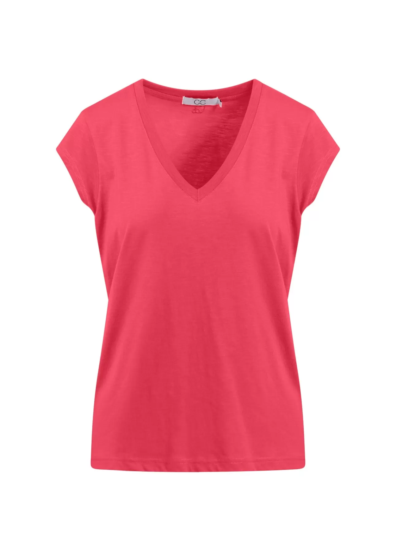 Store Cc Heart T-Shirt Med V-Hals Kvinde T-Shirts