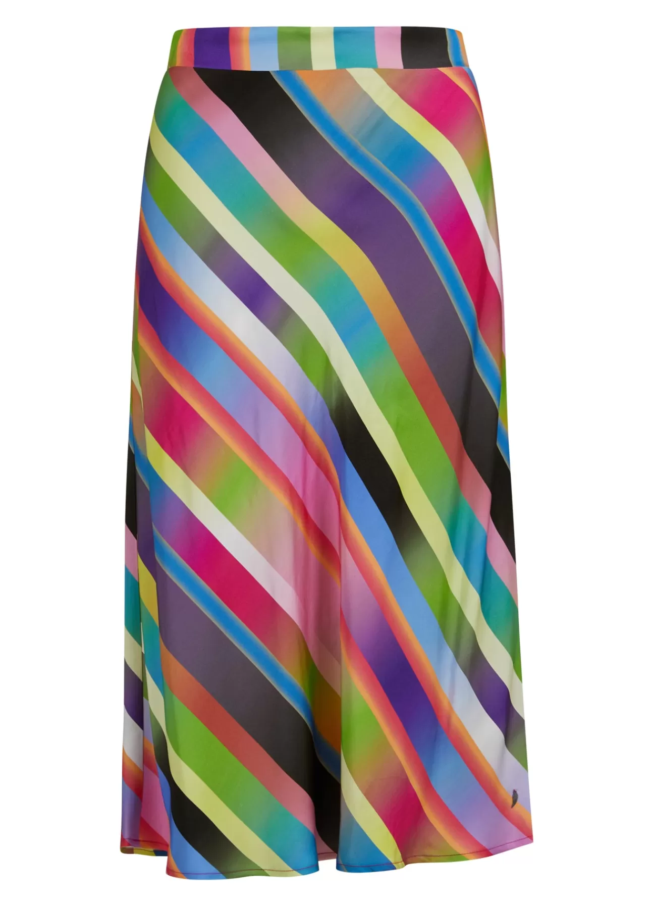 Clearance Kjole I Faded Stribe Print Kvinde Nederdele
