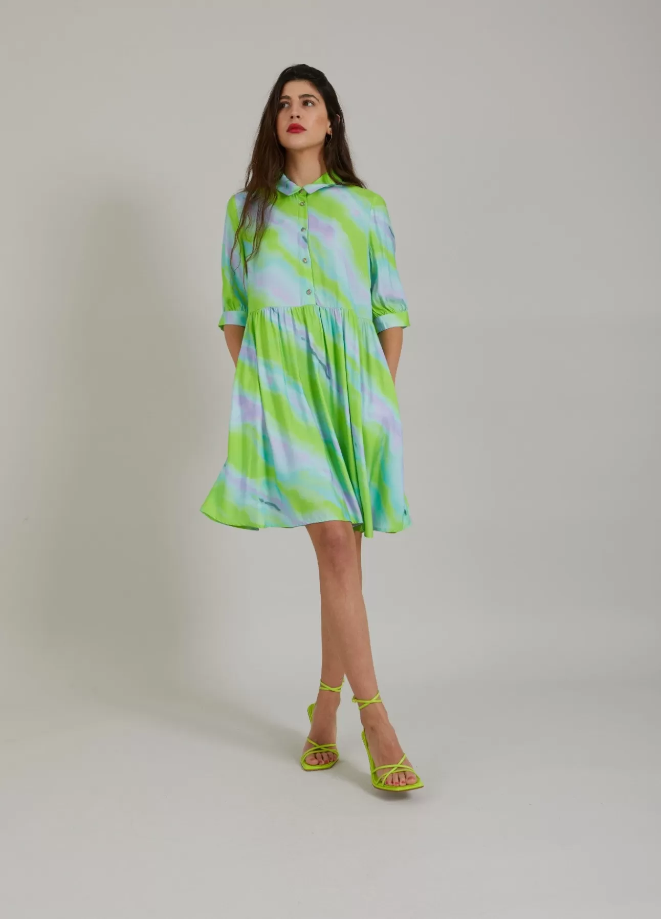 Flash Sale Kjole M. Faded Stripe Print Kvinde Kjoler