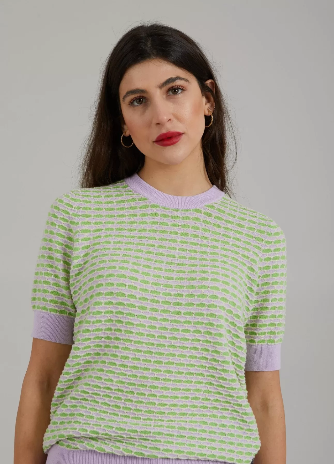 Fashion Kortaermet Seawool Strik Kvinde Strik