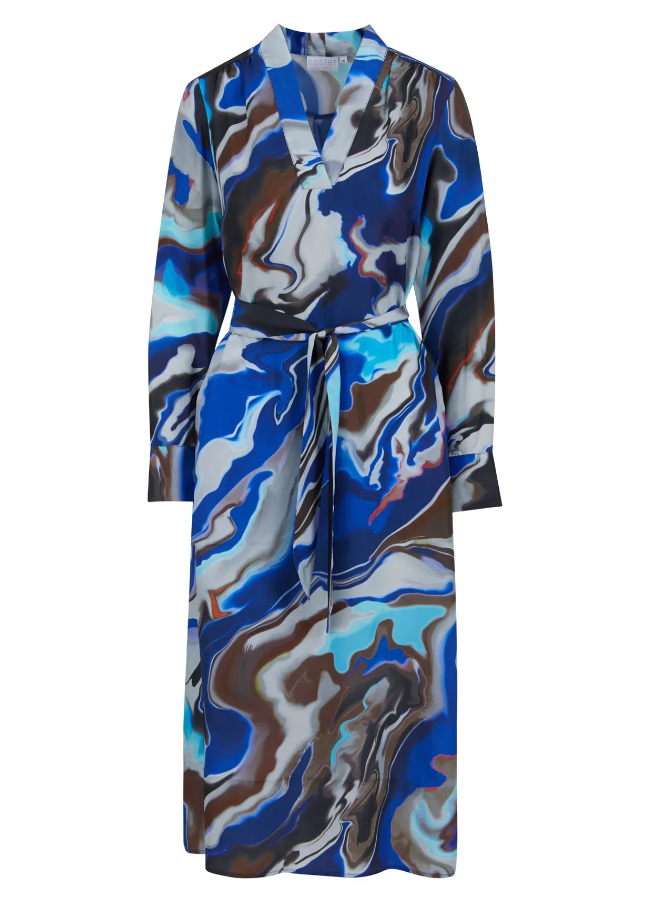 Fashion Lang Kjole I Flow Print Kvinde Kjoler