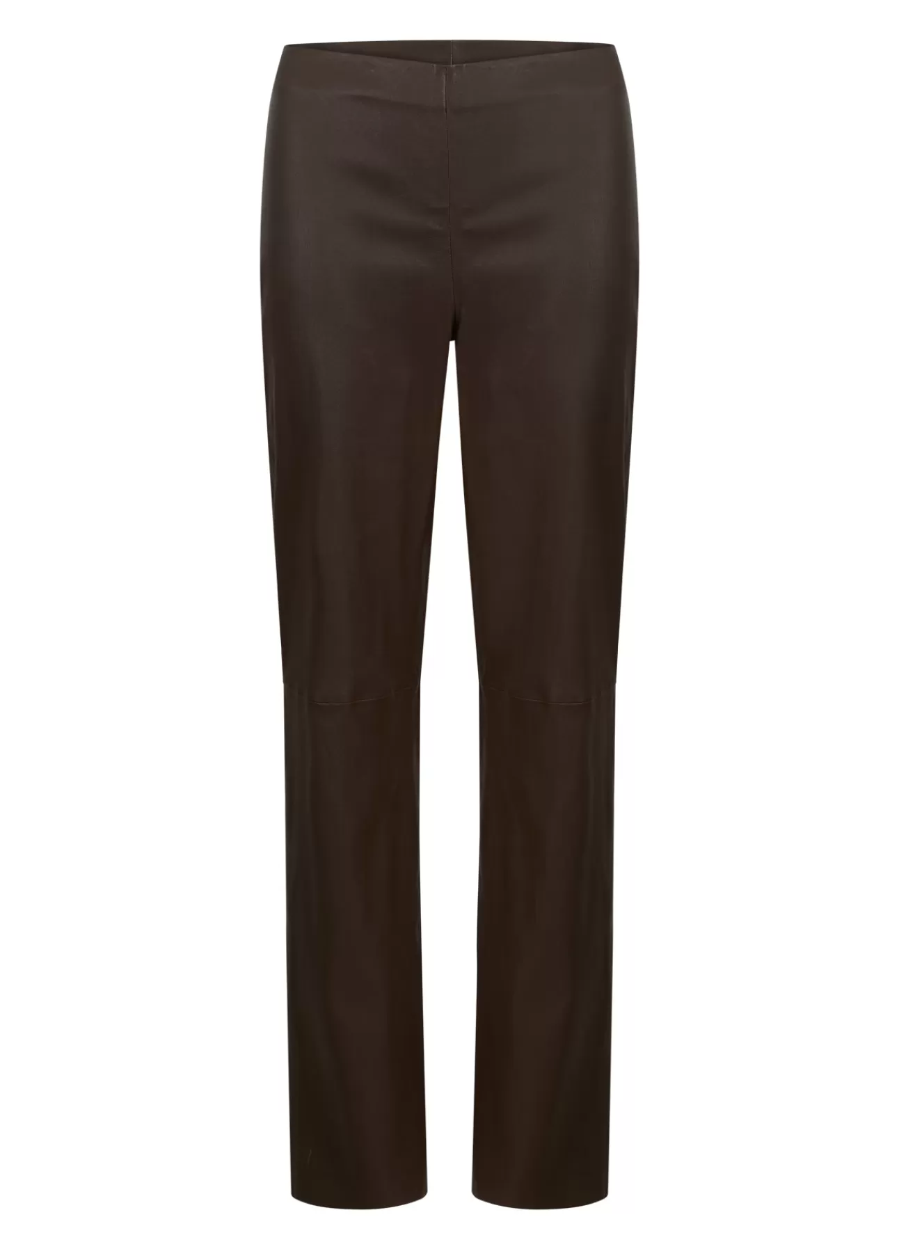 Best Sale Lange Læderleggings Med Brede Ben Kvinde Læder