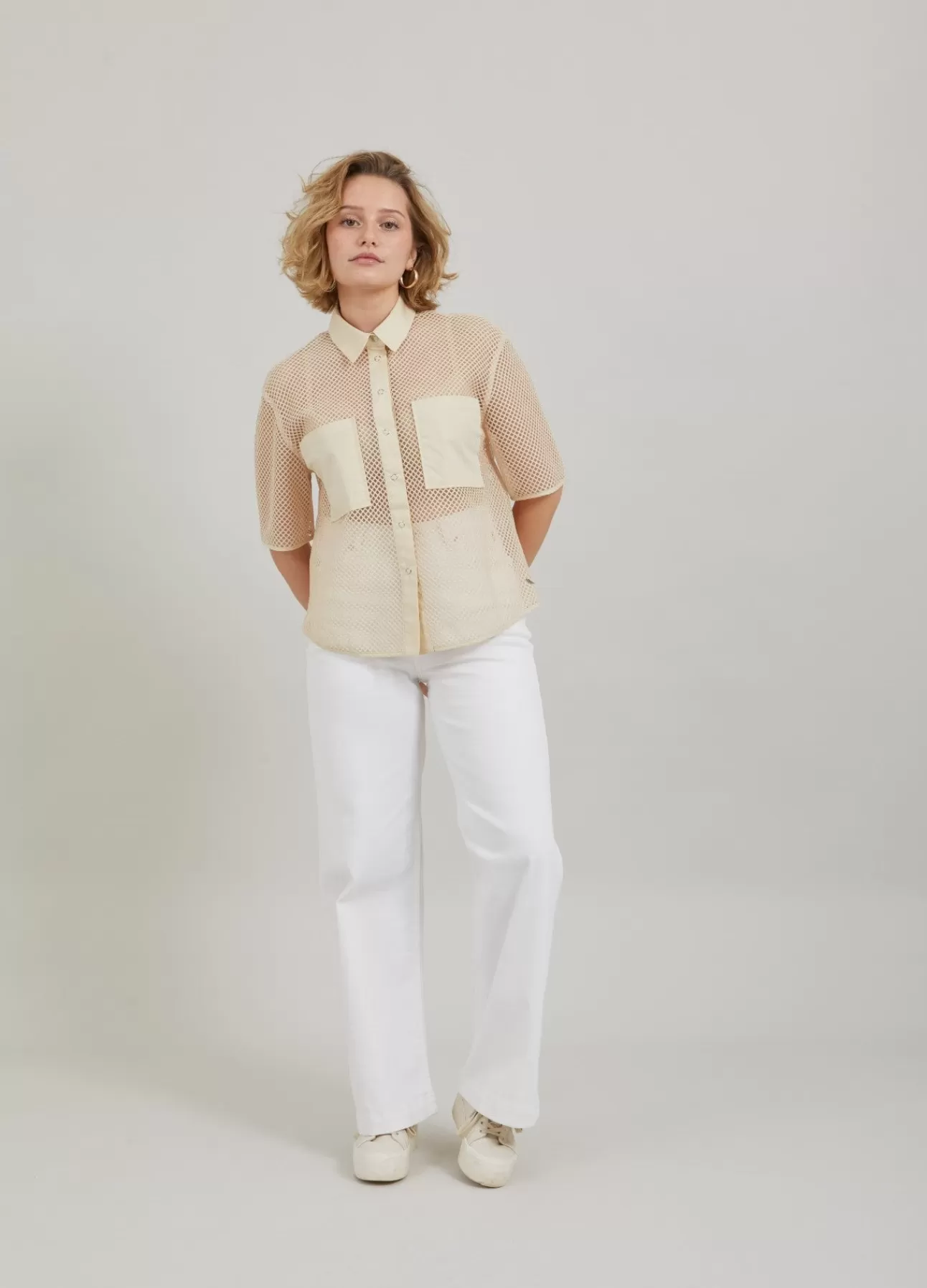 Best Mesh Skjorte Kvinde Skjorter Og Bluser