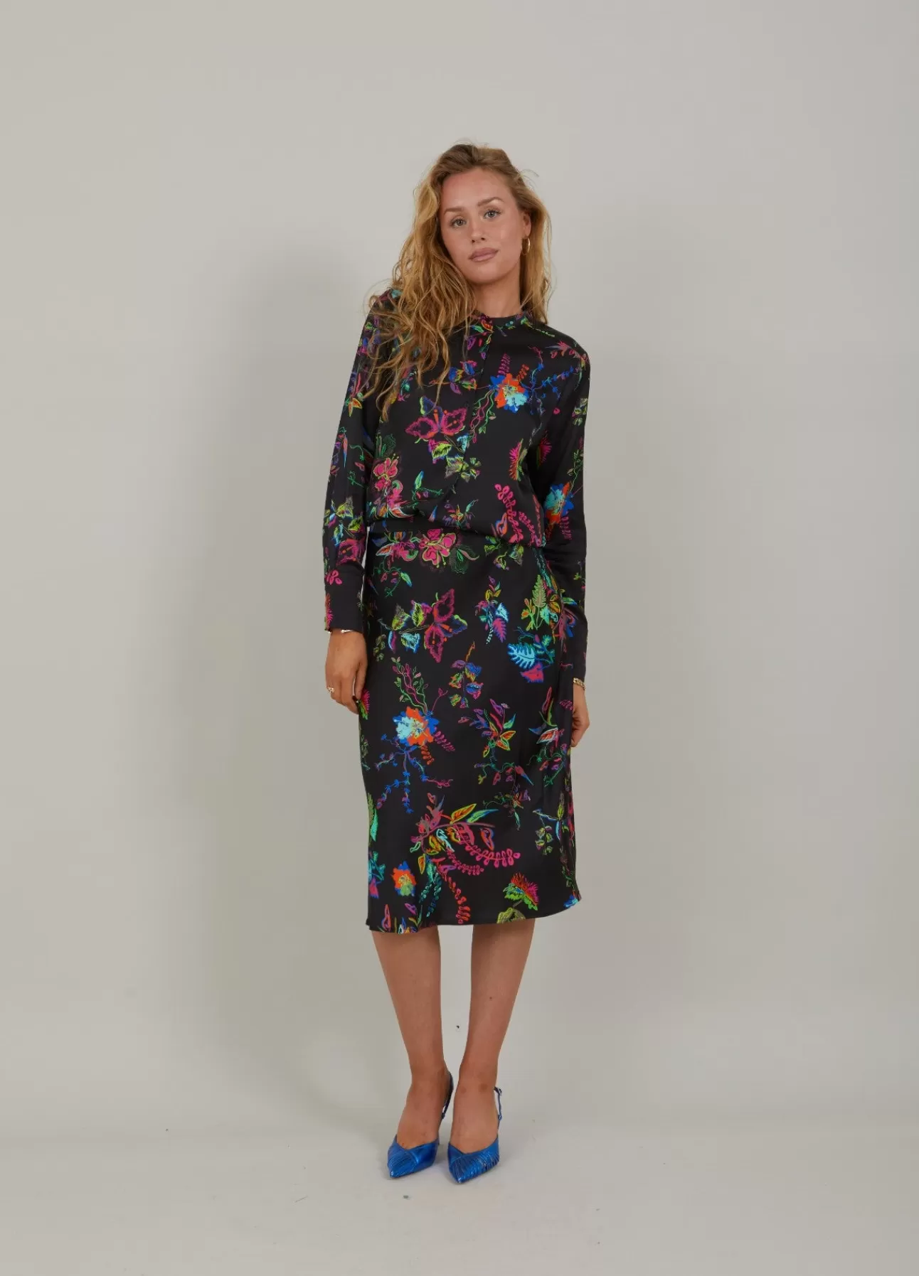 Clearance Nederdel I Glowing Print Kvinde Nederdele