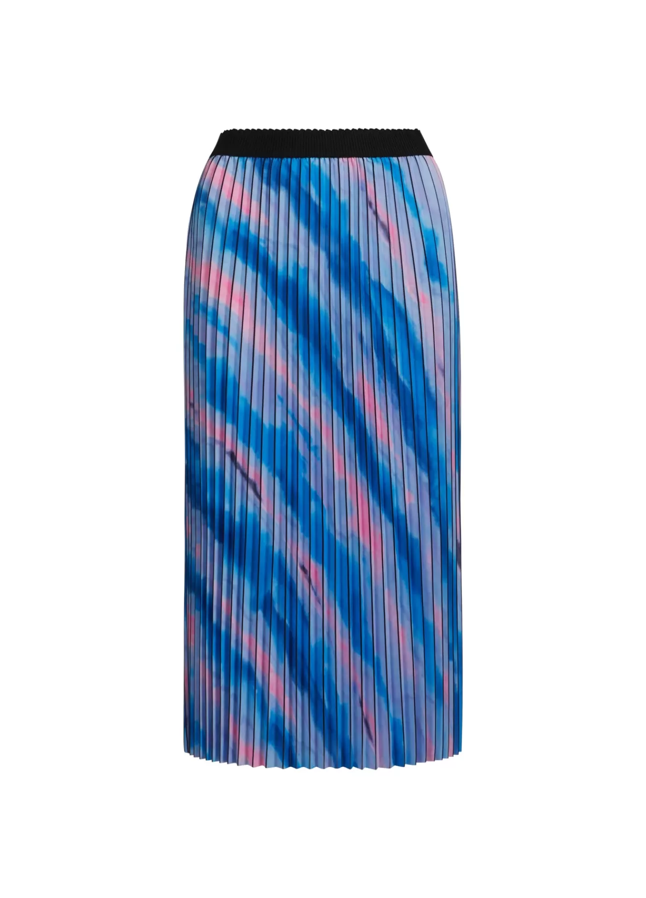 Cheap Plisseret Nederdel M. Faded Stripe Print Kvinde Nederdele