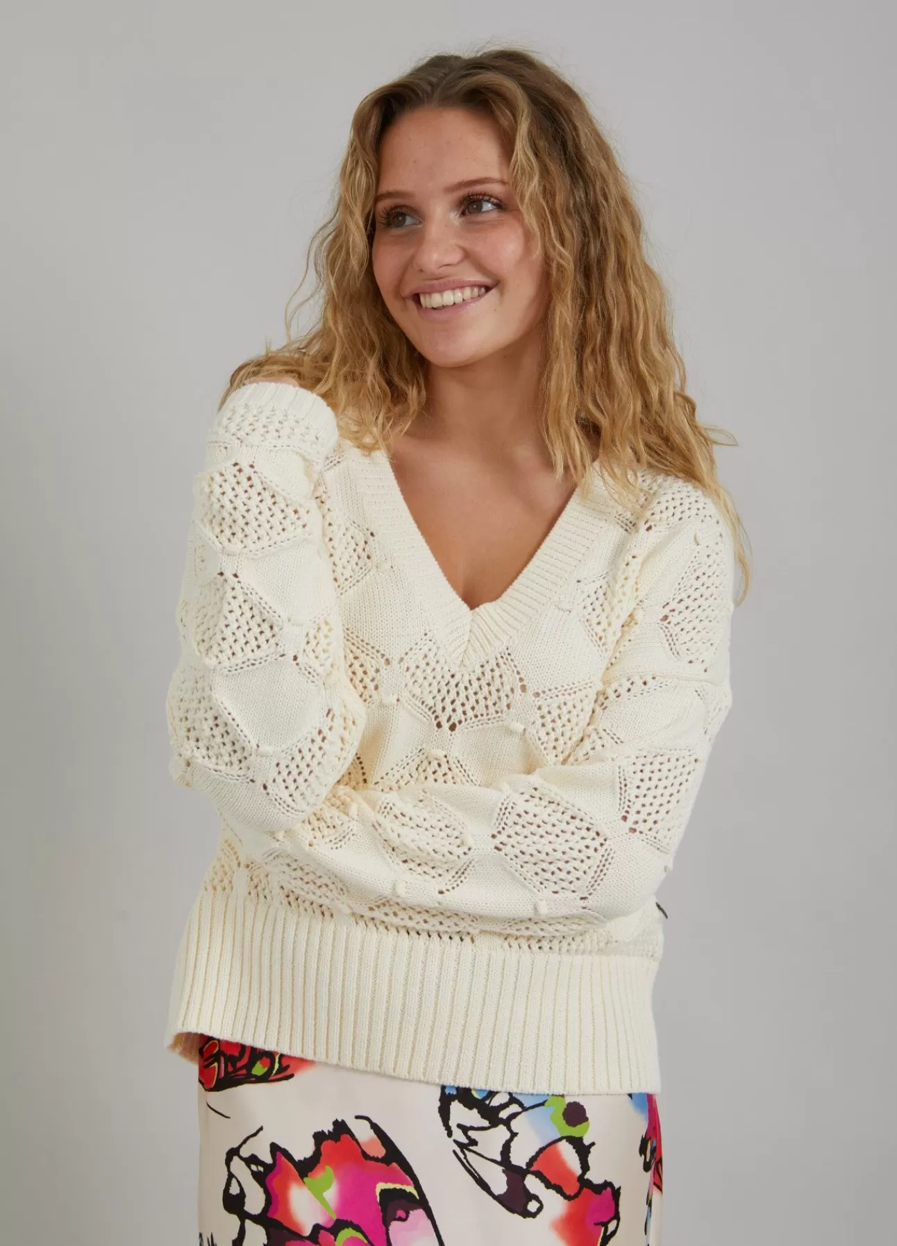 Shop Pointelle Strik I Seawool Kvinde Strik