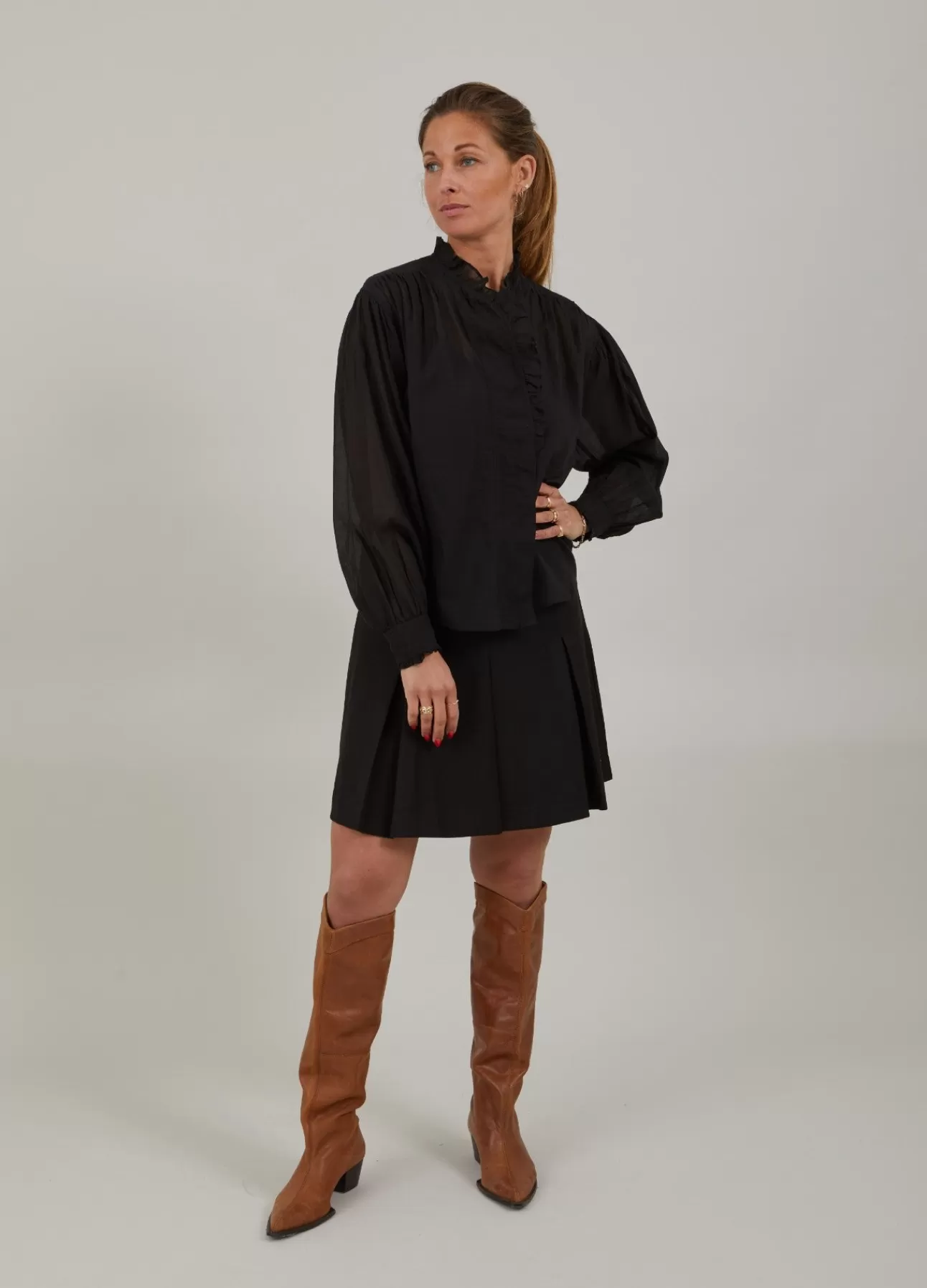 Flash Sale Skjorte I Bred Pasform M. Flaeser Kvinde Skjorter Og Bluser
