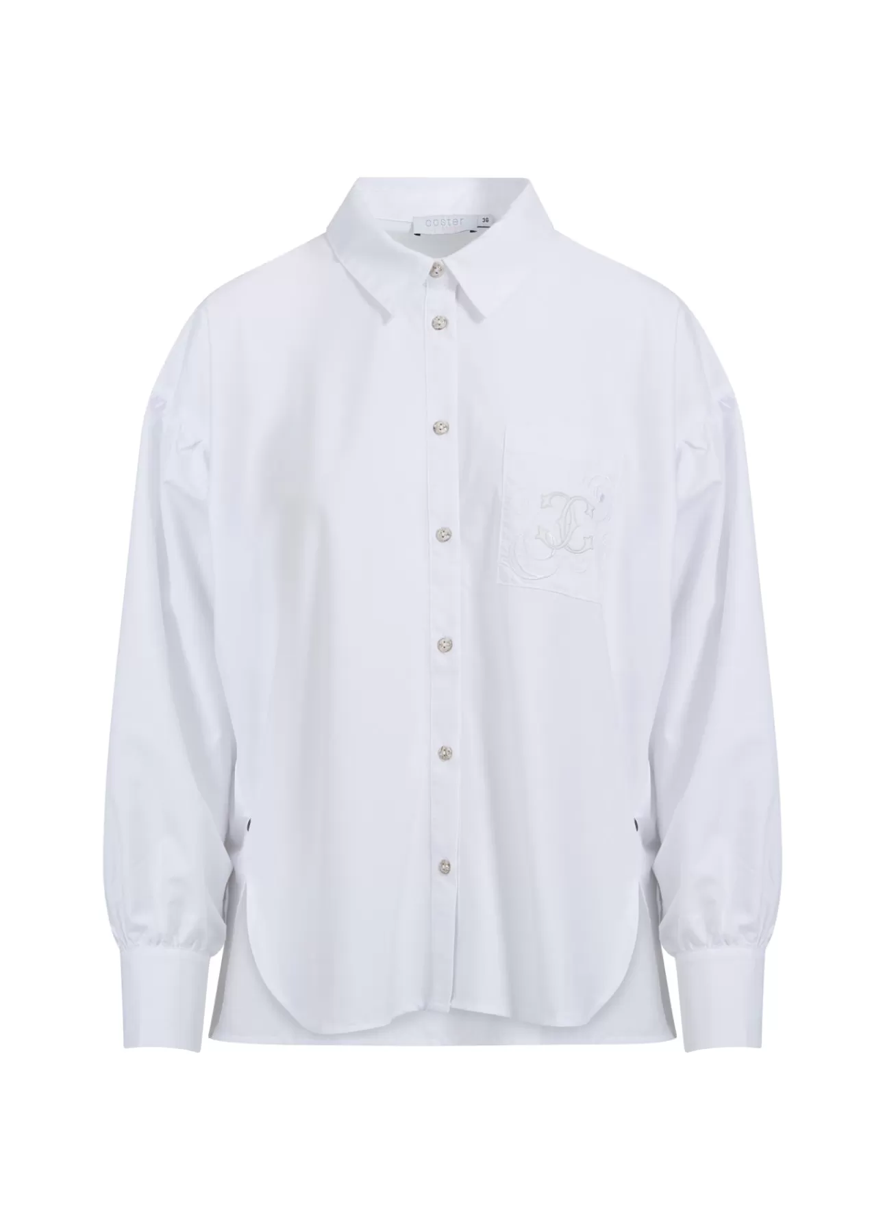 Cheap Skjorte M. Bokset Pasform Og Broderinger Kvinde Skjorter Og Bluser