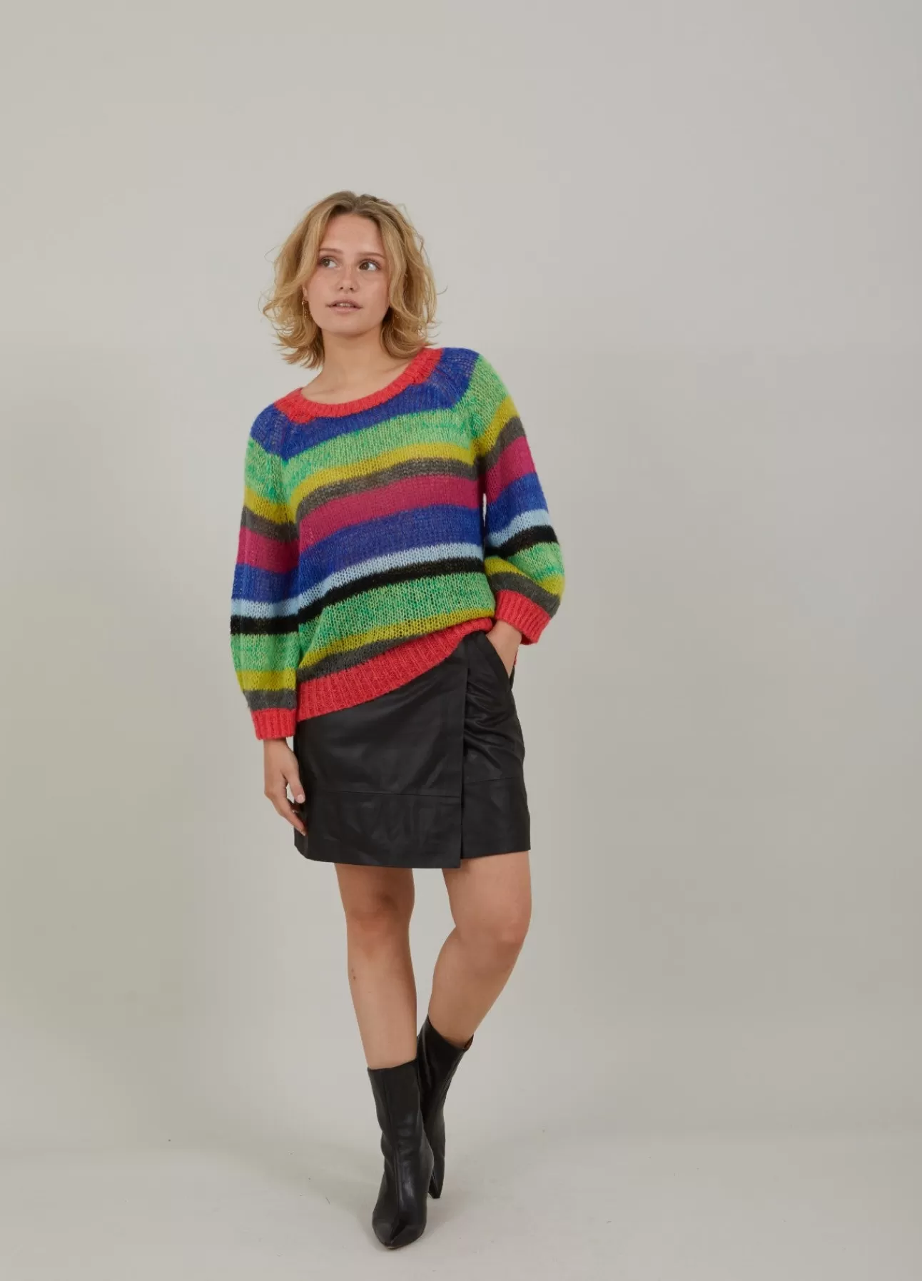 Sale Stribet Strik Kvinde Strik