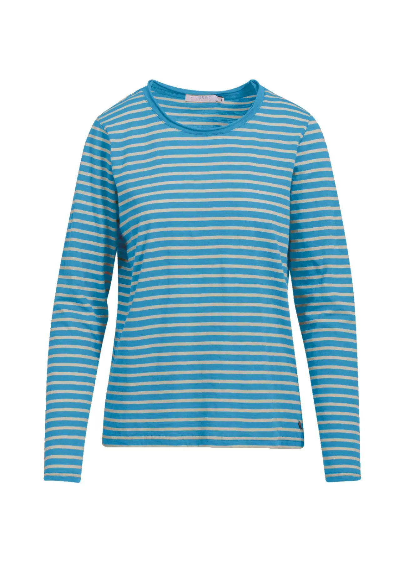 Fashion Stribet T-Shirt M. Lange Aermer Kvinde Skjorter Og Bluser