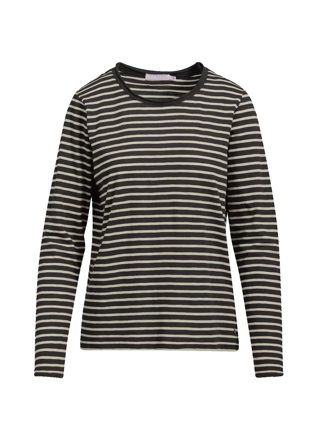 Outlet Stribet T-Shirt M. Lange Aermer Kvinde Skjorter Og Bluser
