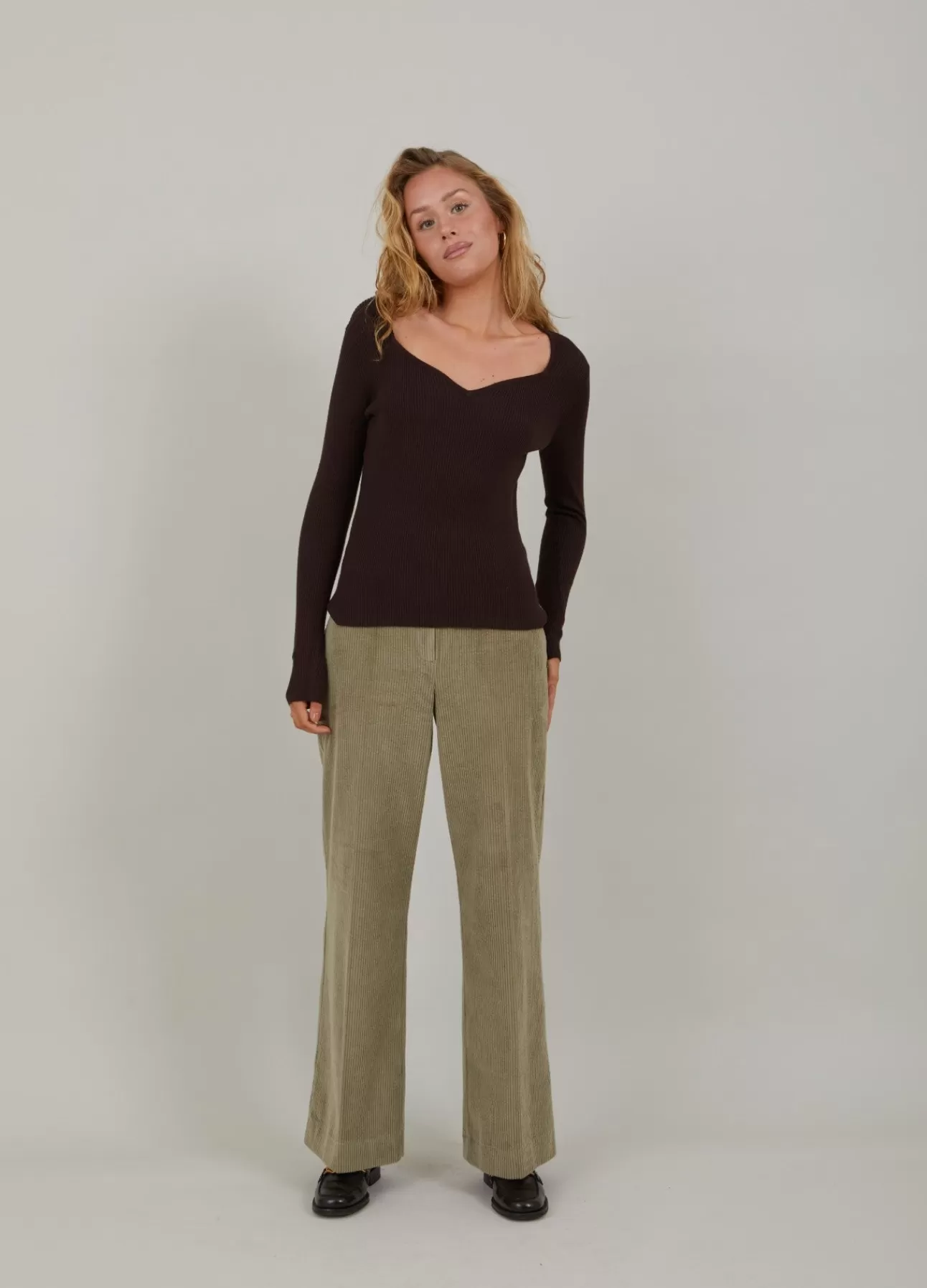 Fashion Strik M. Heart Shape Hals Kvinde Strik