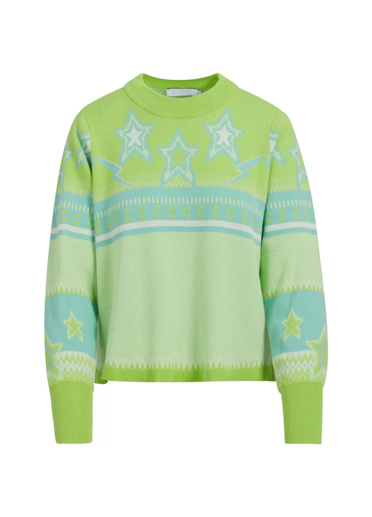 Store Strik M. Jacquard Monster Kvinde Strik