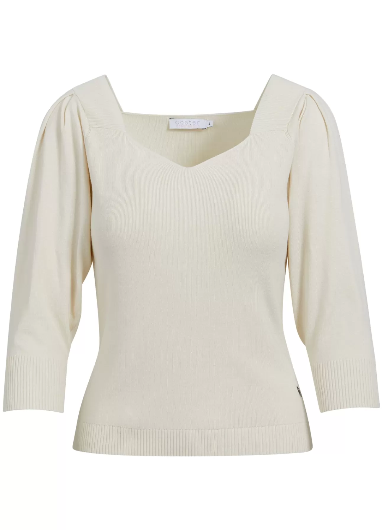 New Top M. Firkantet Halsudskaering Kvinde Strik