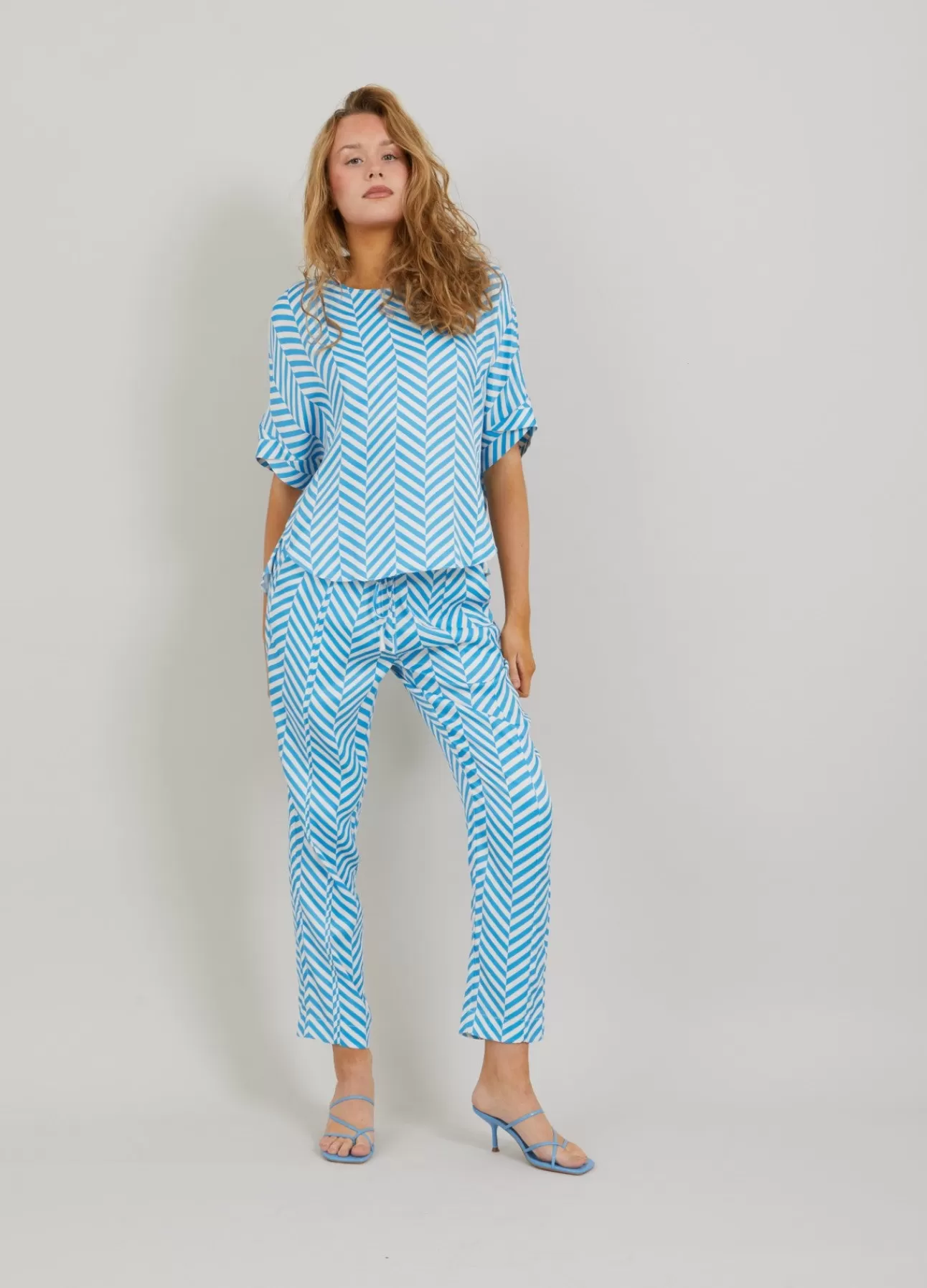 Best Top M. Heringbone Print Kvinde Skjorter Og Bluser