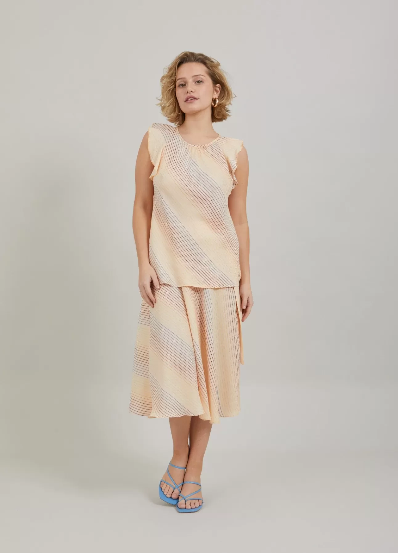 Discount Top M. Stribet Regnbue Print Kvinde Toppe