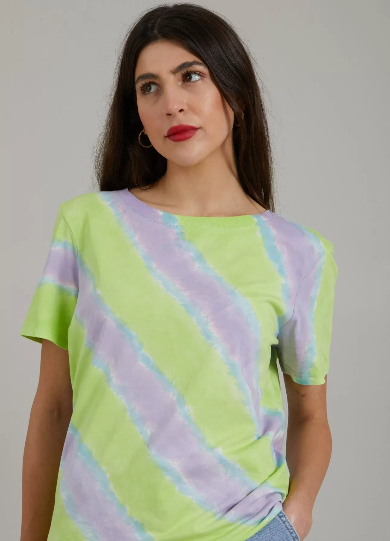 Hot T-Shirt M. Dip Dye Print Kvinde T-Shirts